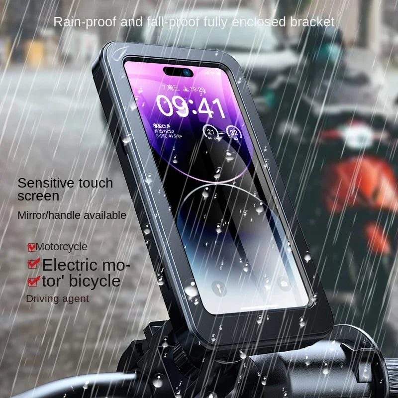 Waterproof Bicycle Mobile Phone Holder Motorcycle Stands 360°Swivel Adjustable Bike Holder
