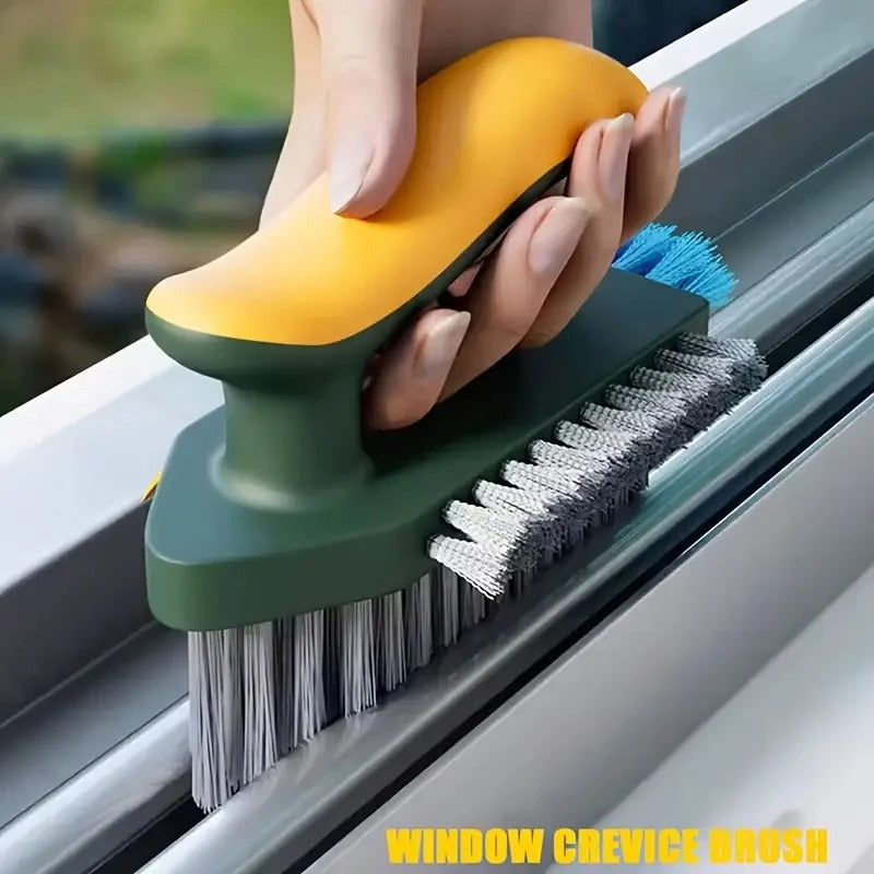 Grout Cleaner Brush 4 in 1 Scrub Brushes with Comfortable Grip