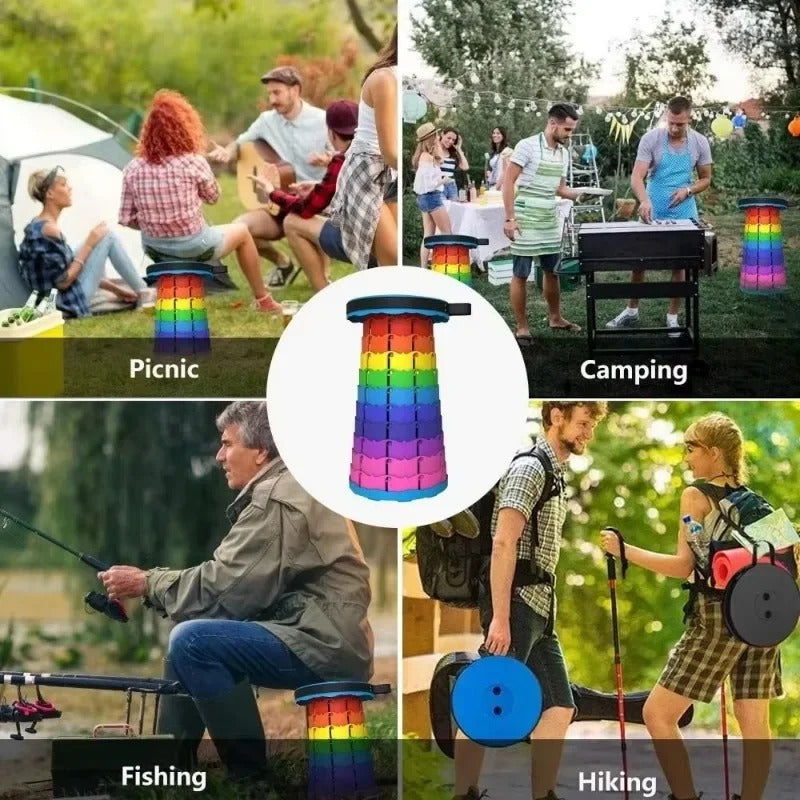 Folding Stool Portable Retractable Telescopic