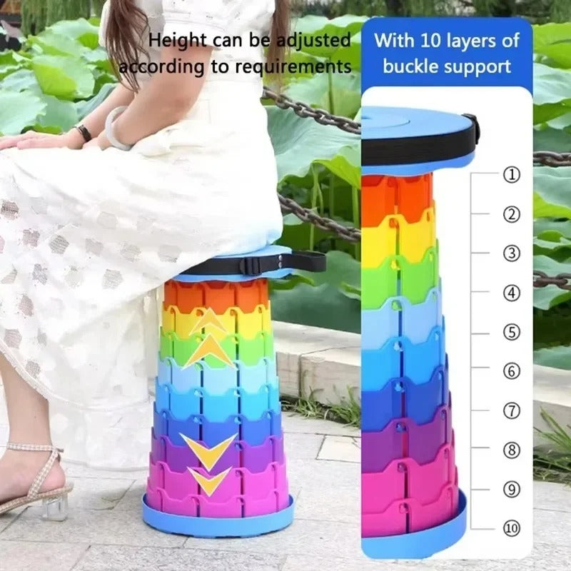 Folding Stool Portable Retractable Telescopic