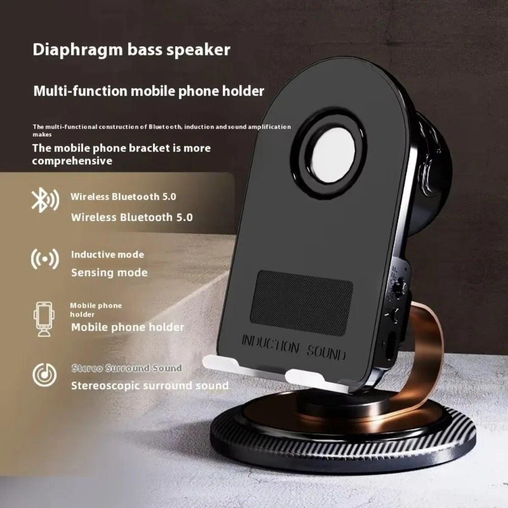 3D Bluetooth-compatible Speaker Stand with Wireless Induction Speaker