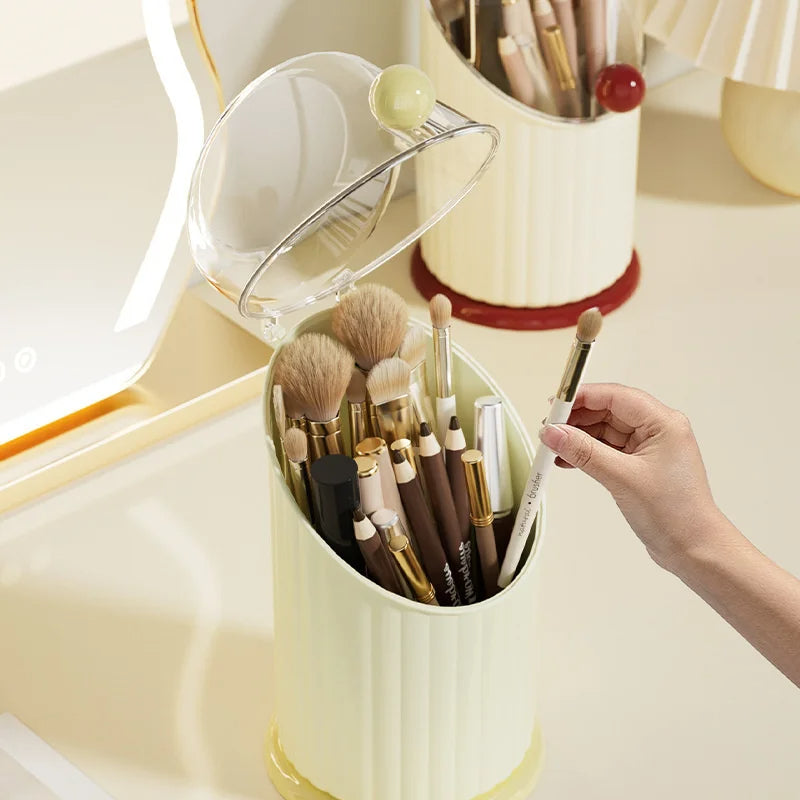 LUXURY MAKEUP BRUSH HOLDER WITH LID