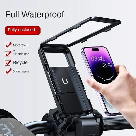 Waterproof Bicycle Mobile Phone Holder Motorcycle Stands 360°Swivel Adjustable Bike Holder