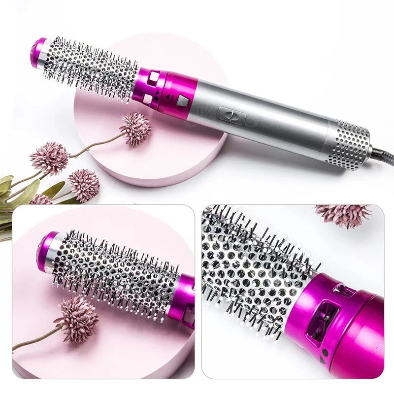 5 in 1 Hot Air Comb, Automatic Curling Iron, Dual Purpose Hair Styling Comb, European Standard Hair Dryer