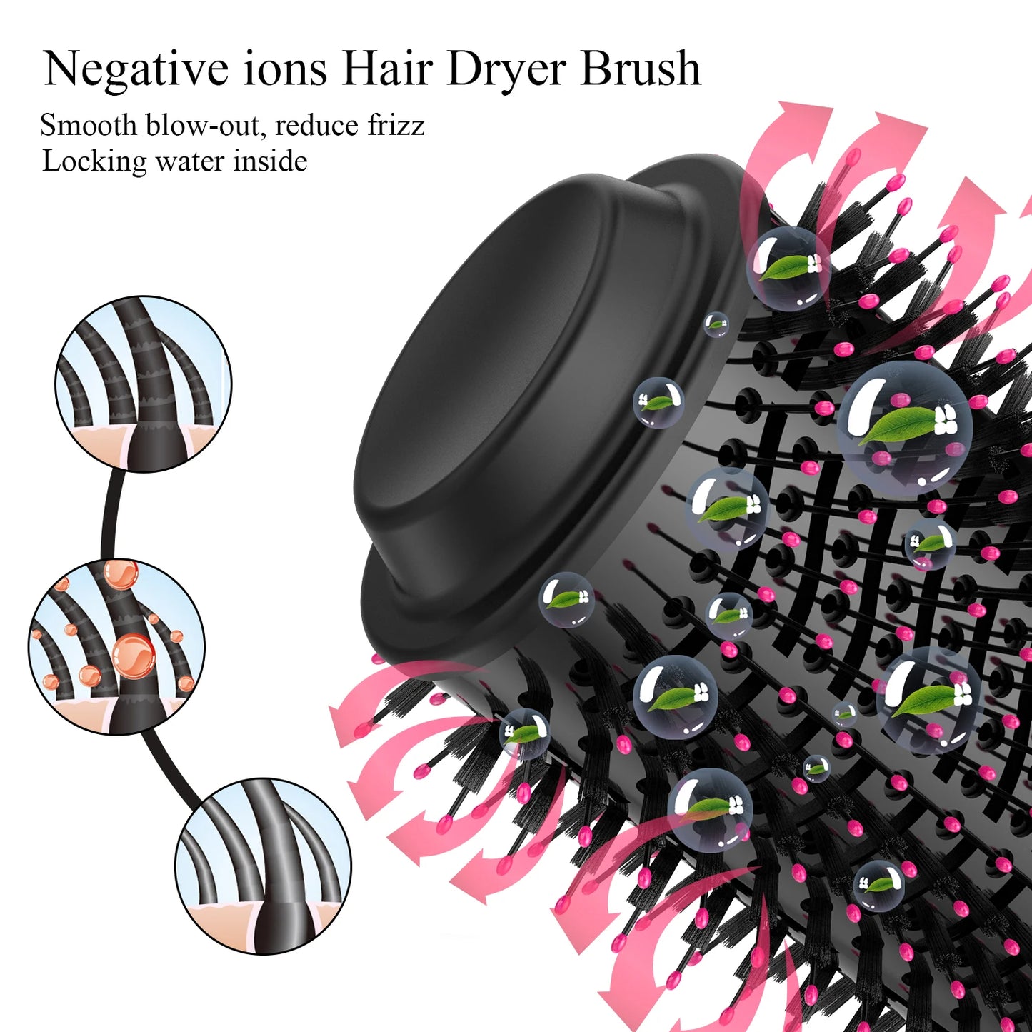 One-Step Hot Air Brush – Dryer, Straightener & Curler