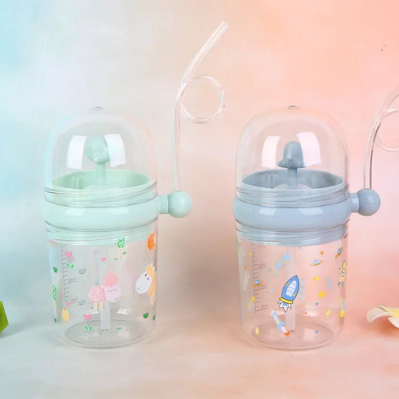 260ml Kids Whale Water Spray Cup with Straw