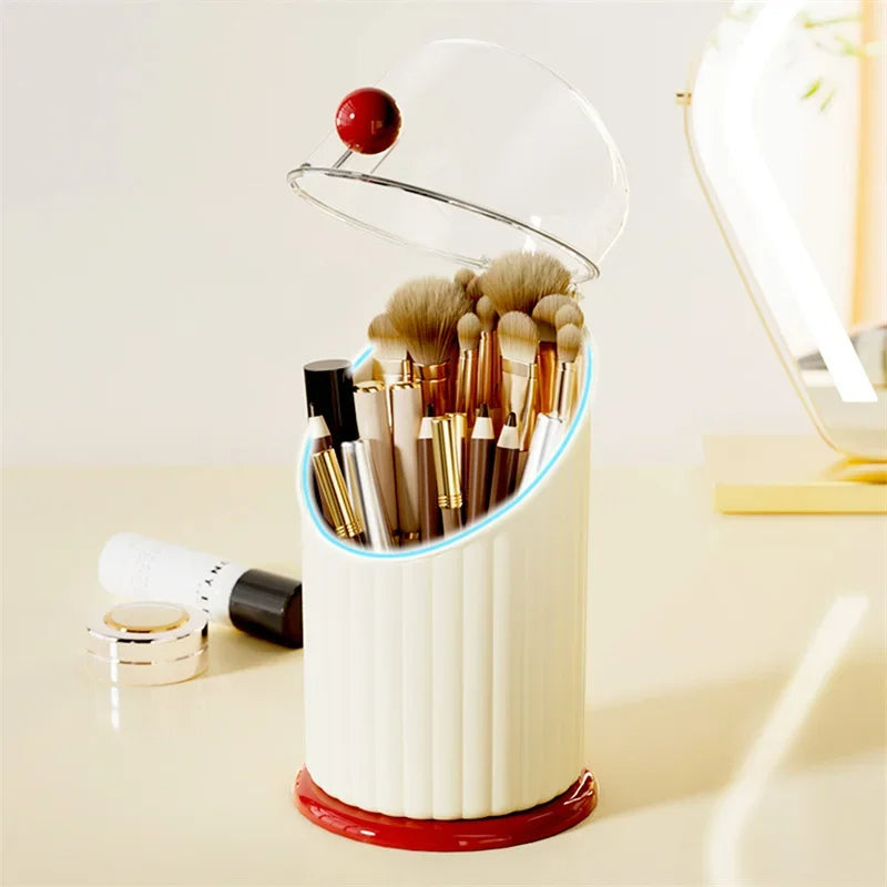 LUXURY MAKEUP BRUSH HOLDER WITH LID