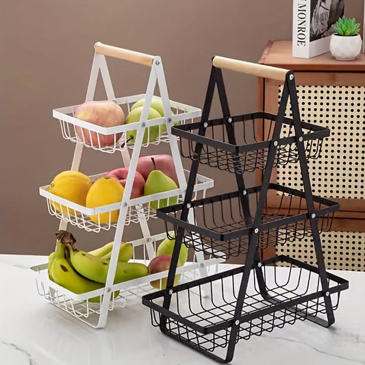 3 Tier Fruit Basket Stand for Kitchen and Dinning - Luxury Organizer
