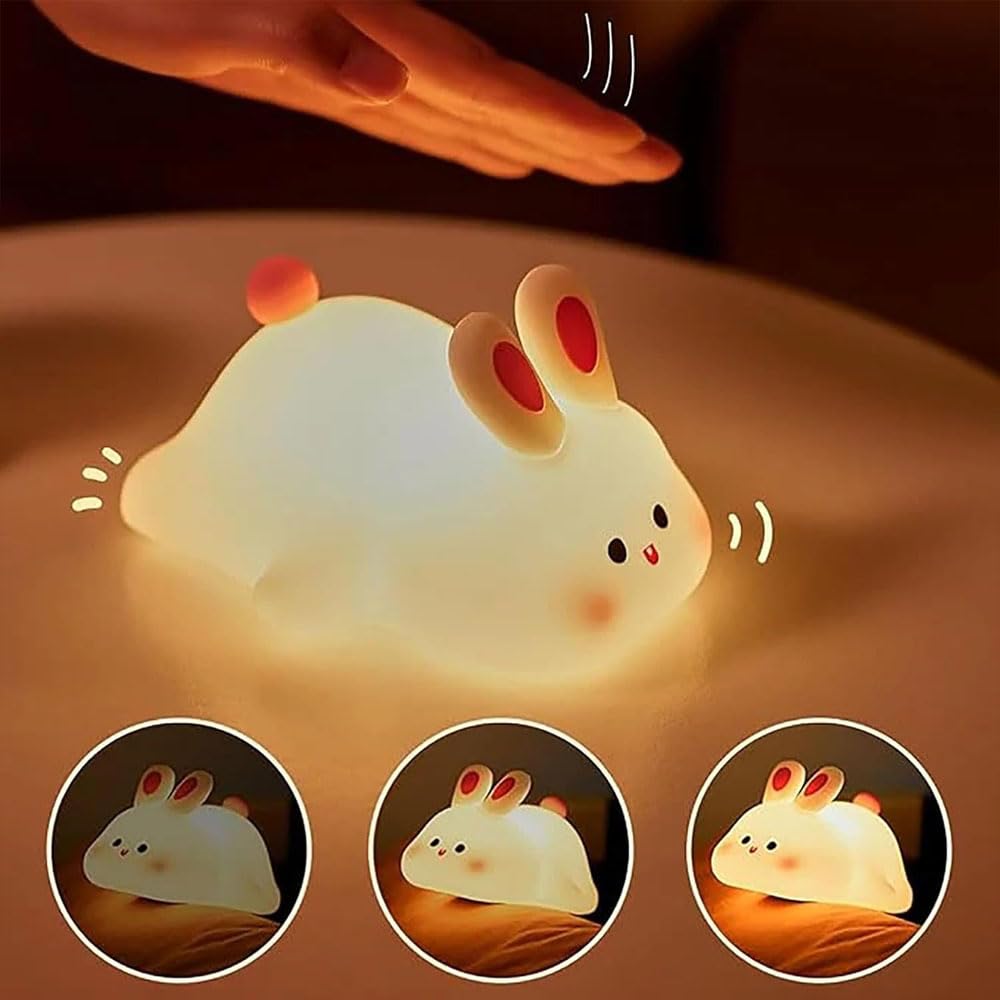 Cute Silicone Rabbit Led Night Light