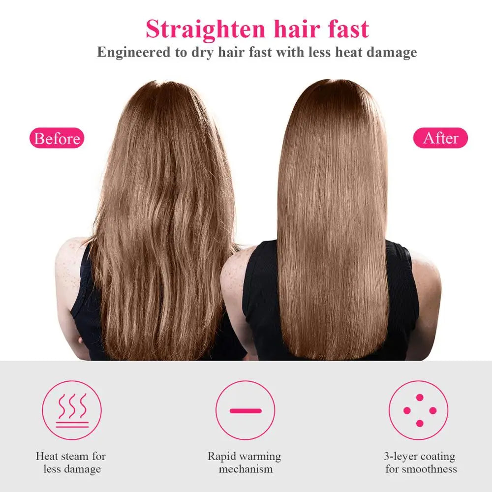 One-Step Hot Air Brush – Dryer, Straightener & Curler
