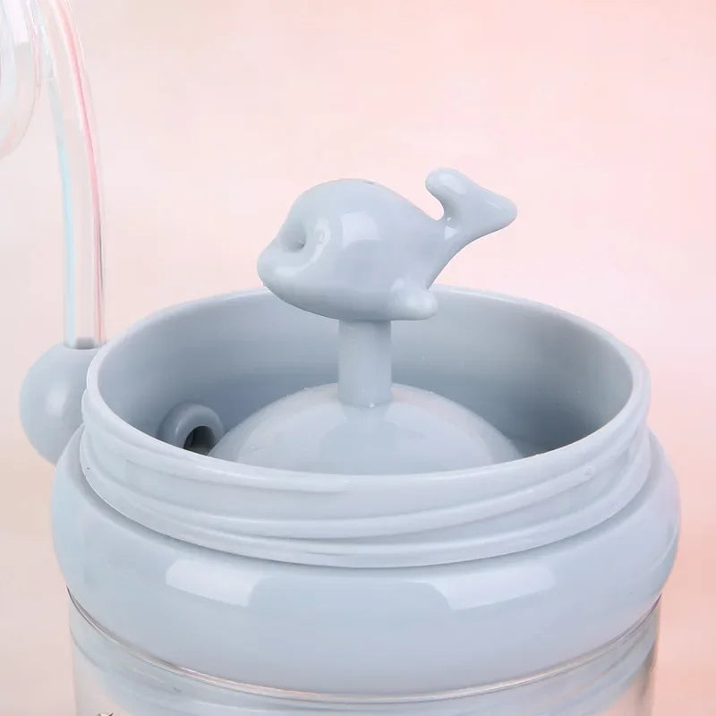 260ml Kids Whale Water Spray Cup with Straw
