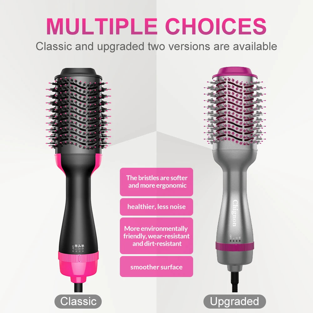 One-Step Hot Air Brush – Dryer, Straightener & Curler
