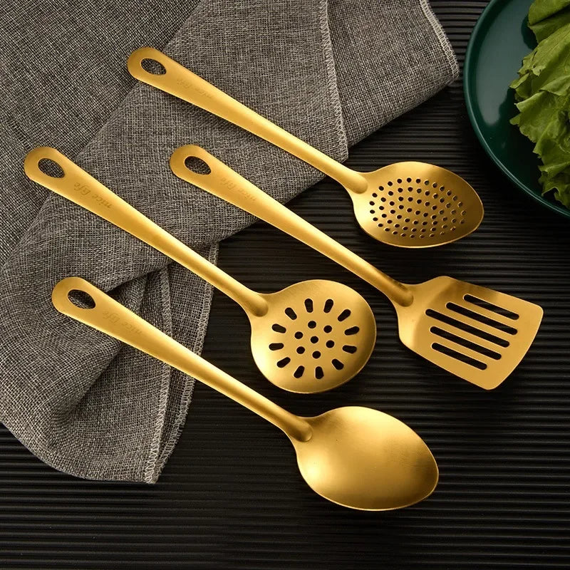Korean-Style Stainless Steel Cutlery Set – Golden