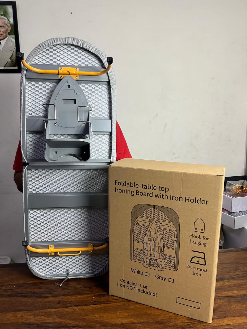 Folding Desktop Ironing Board Compact Mount Fold