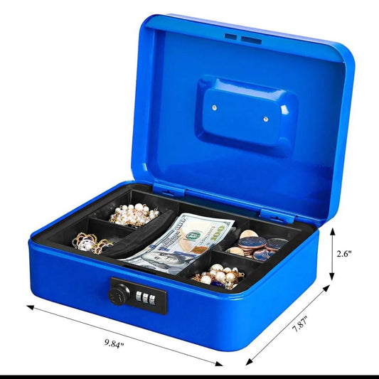 Steel locker box with code