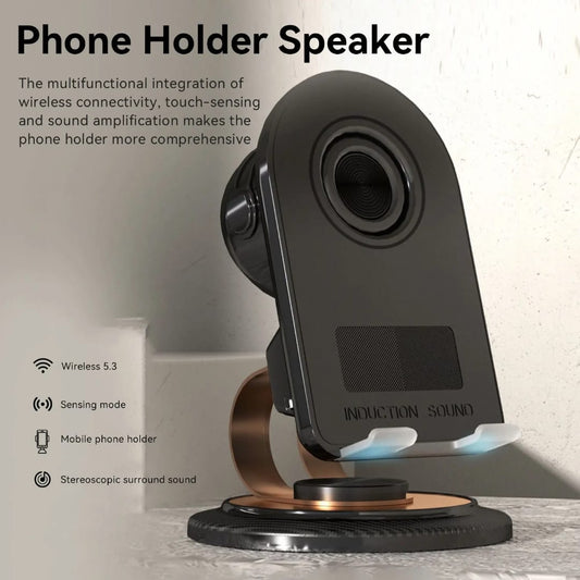 3D Bluetooth-compatible Speaker Stand with Wireless Induction Speaker