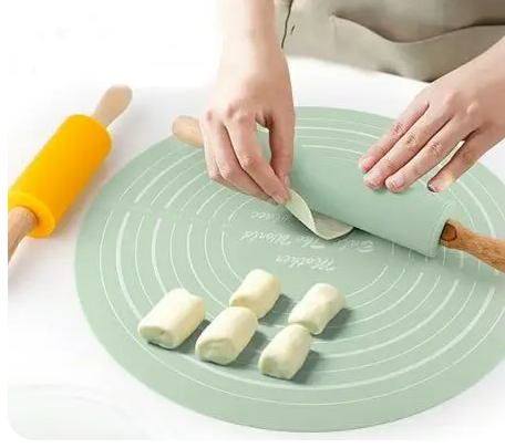 Non-Stick Silicone Dough Rolling Mat with Rolling Pin
