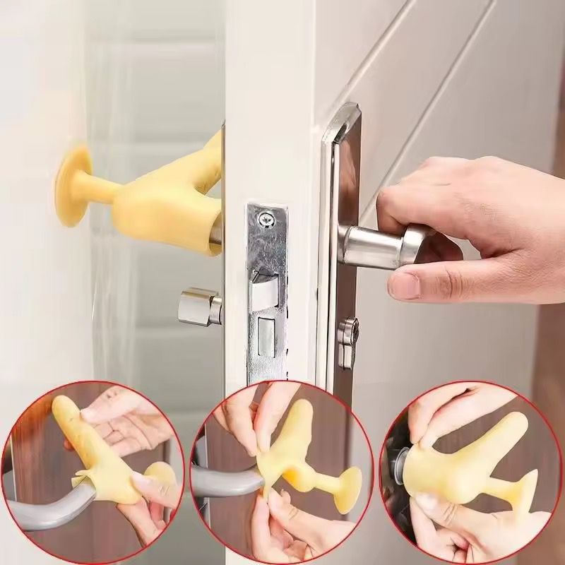 1pcs Anti-Collision Silicone Door Knob Cover – Handle Sleeve Protector for Baby Safety & Wall Crash Protection