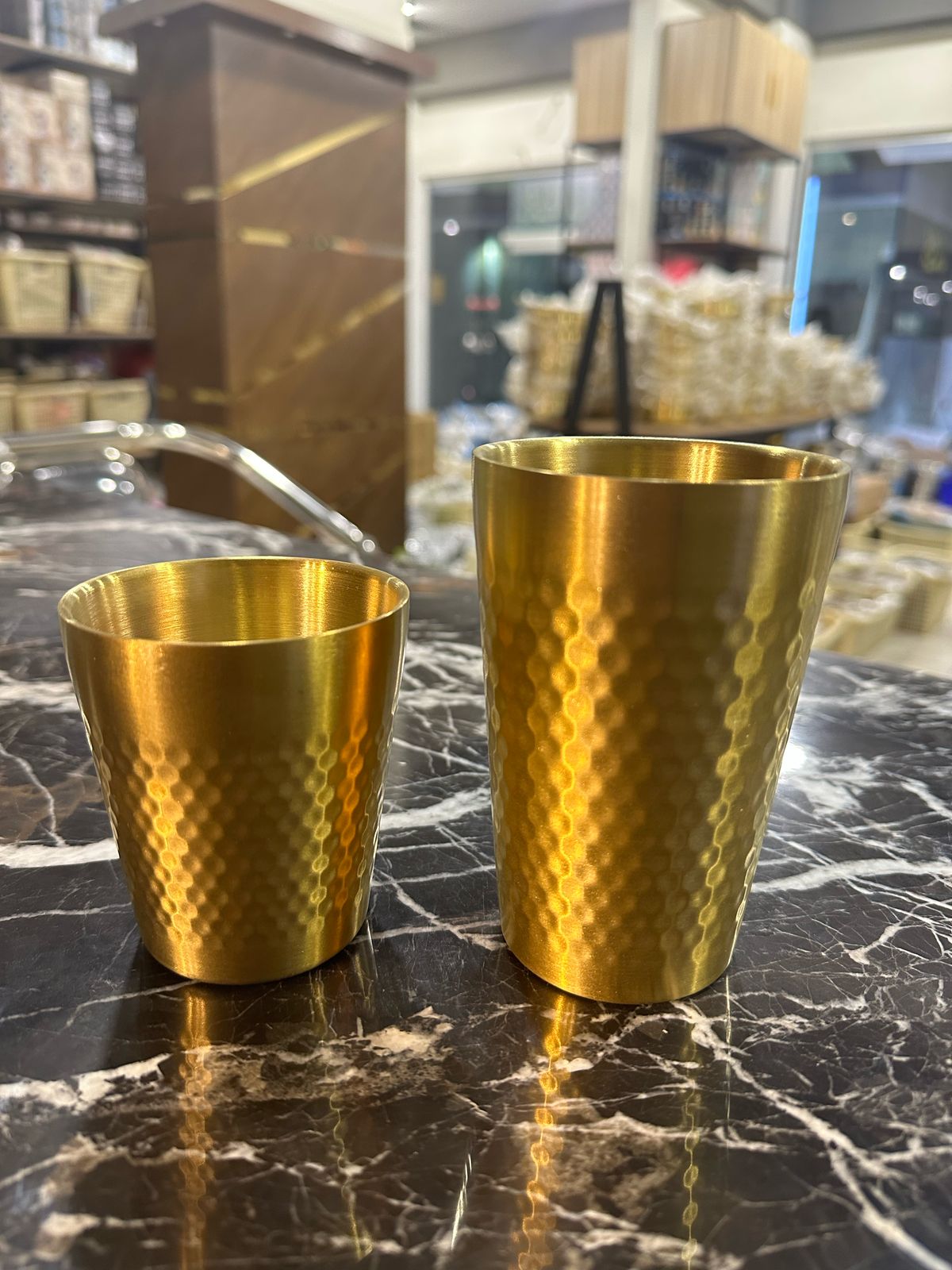 Stainless Steel golden glass