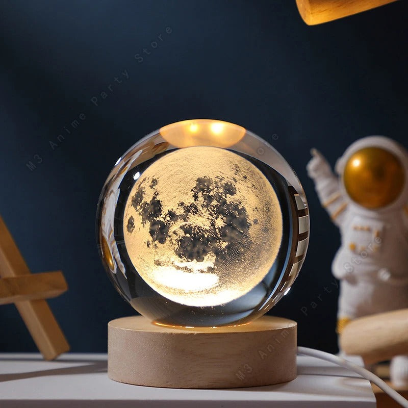 3D Crystal Ball Night Light Led Lamp Small