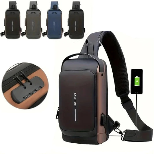 New Imported Fashion Anti-Theft Sling Shoulder Bag, Waterproof with Password Lock