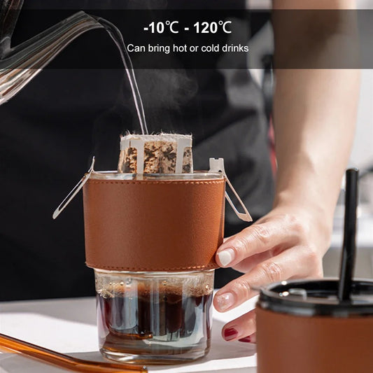 Gorgeous Glass Cup With Straw