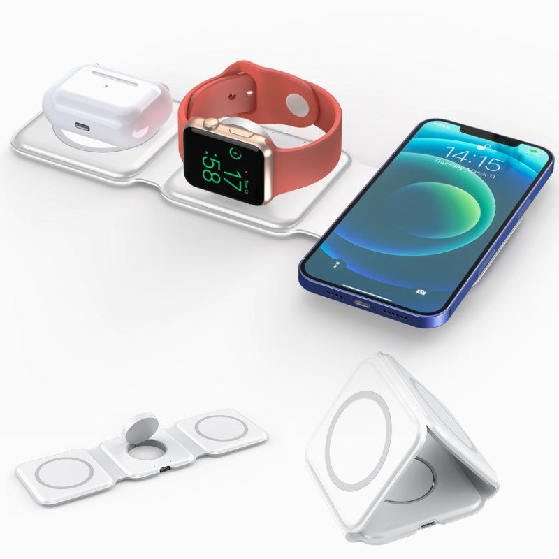 3 in 1 Foldable 3-Steps Wireless Charger