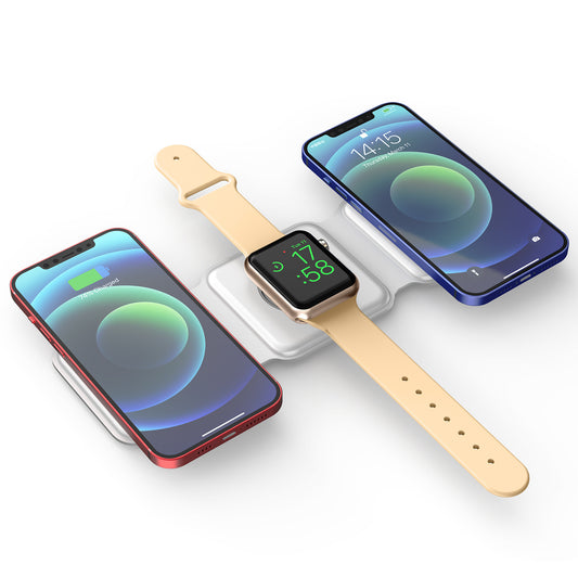 3 in 1 Foldable 3-Steps Wireless Charger