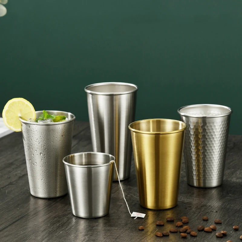 Stainless Steel golden glass