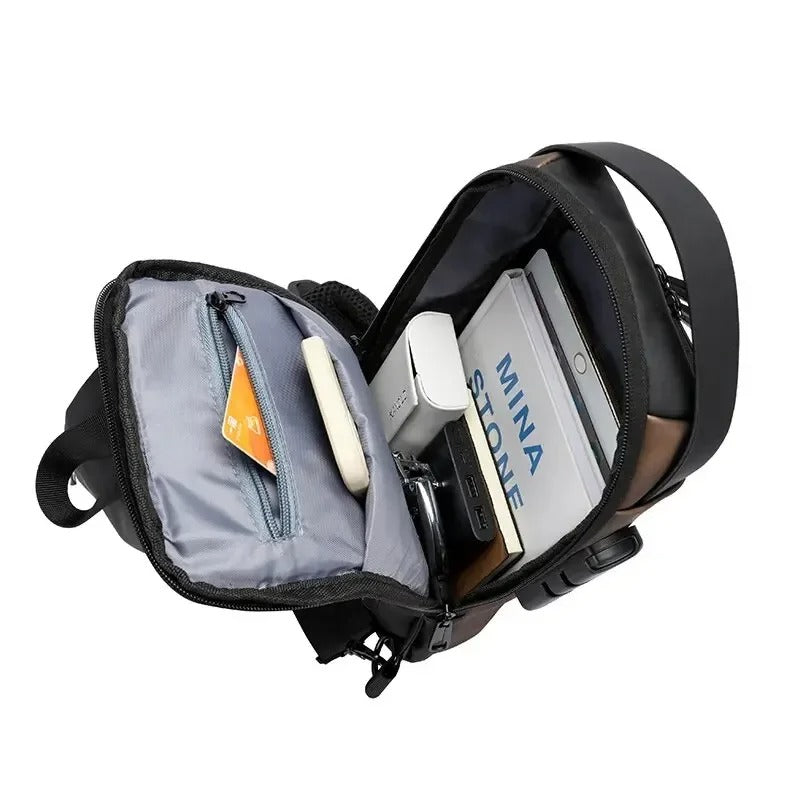 New Imported Fashion Anti-Theft Sling Shoulder Bag, Waterproof with Password Lock