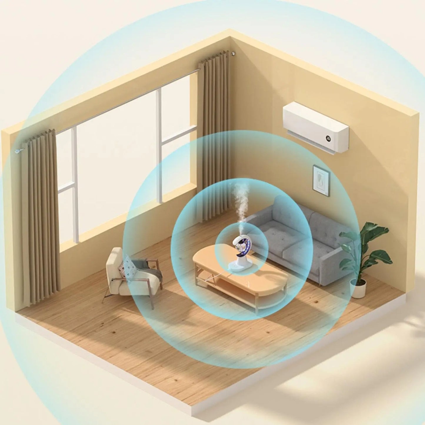 Three in 1 ✨ mosquito killer lamp humidifier