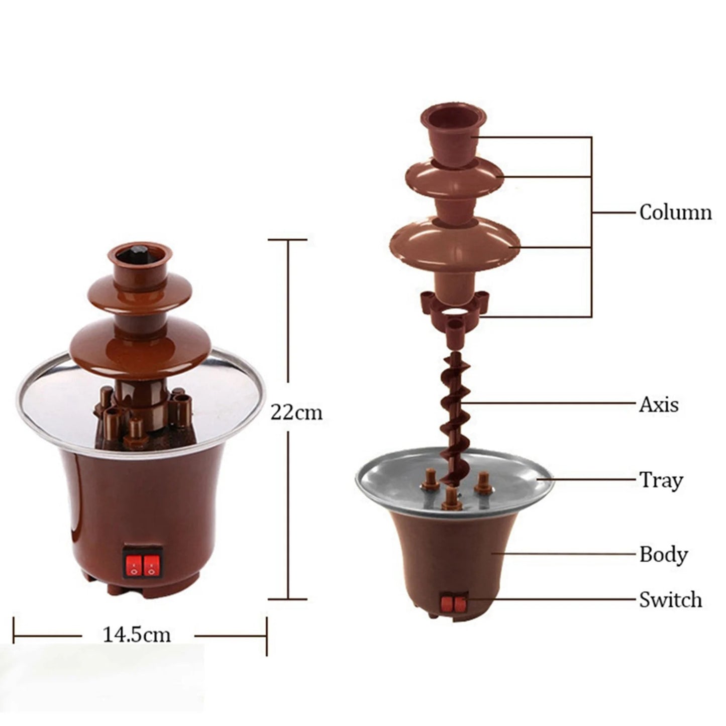 Chocolate Fountain 3 Layer