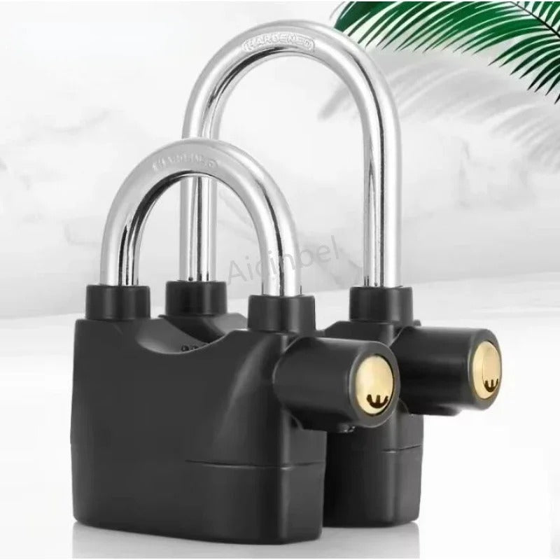 Universal Anti-Theft Padlock with Built-in Motion Sensor & 110dB Siren Alarm for Bike, Motorcycle, Door & Gate