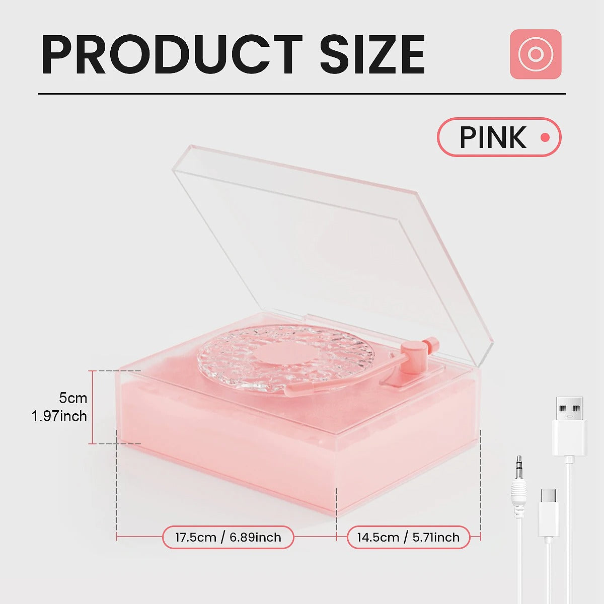 Relaxing Sound Bluetooth Speaker with LED Water Ripple Lamp