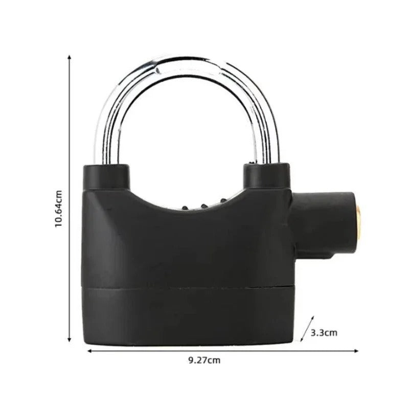 Universal Anti-Theft Padlock with Built-in Motion Sensor & 110dB Siren Alarm for Bike, Motorcycle, Door & Gate