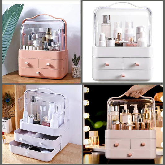 Modern 3 drawer cosmetic organizer